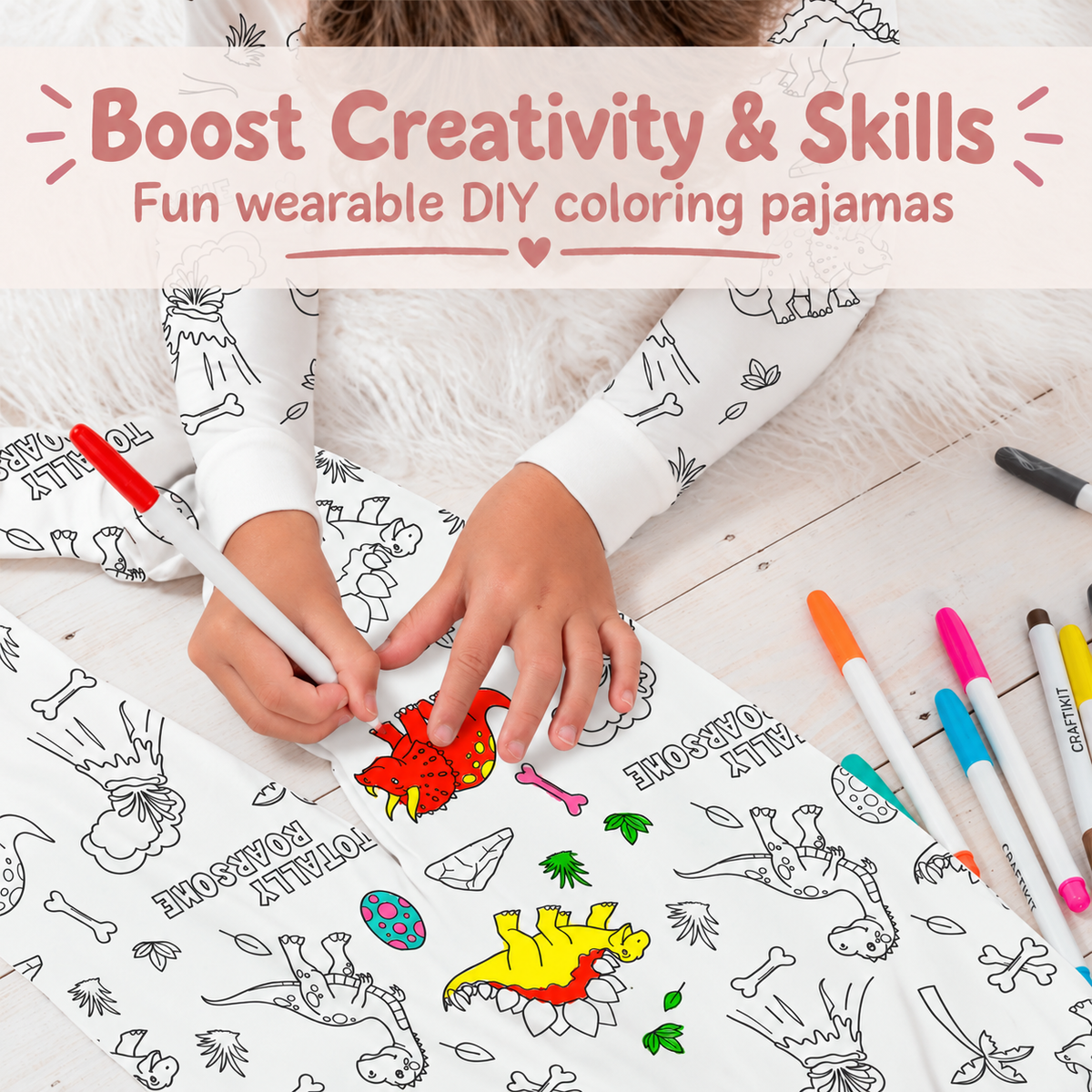 Kids colour-in pyjamas