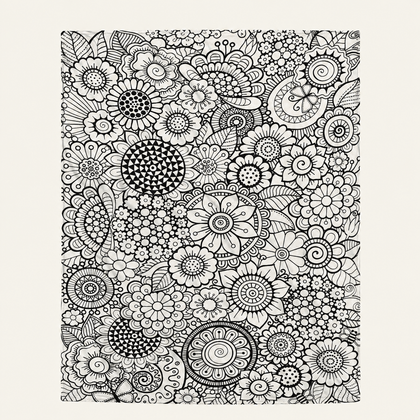 Flower colour-in blanket
