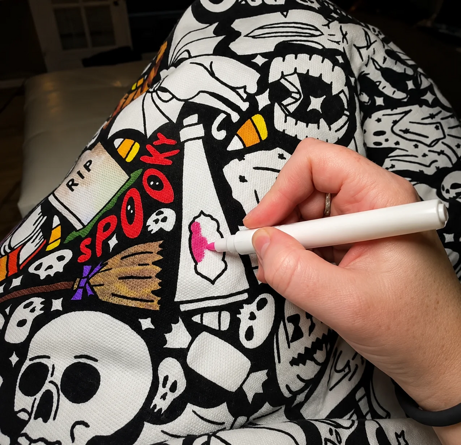 Fabric marker colour range
