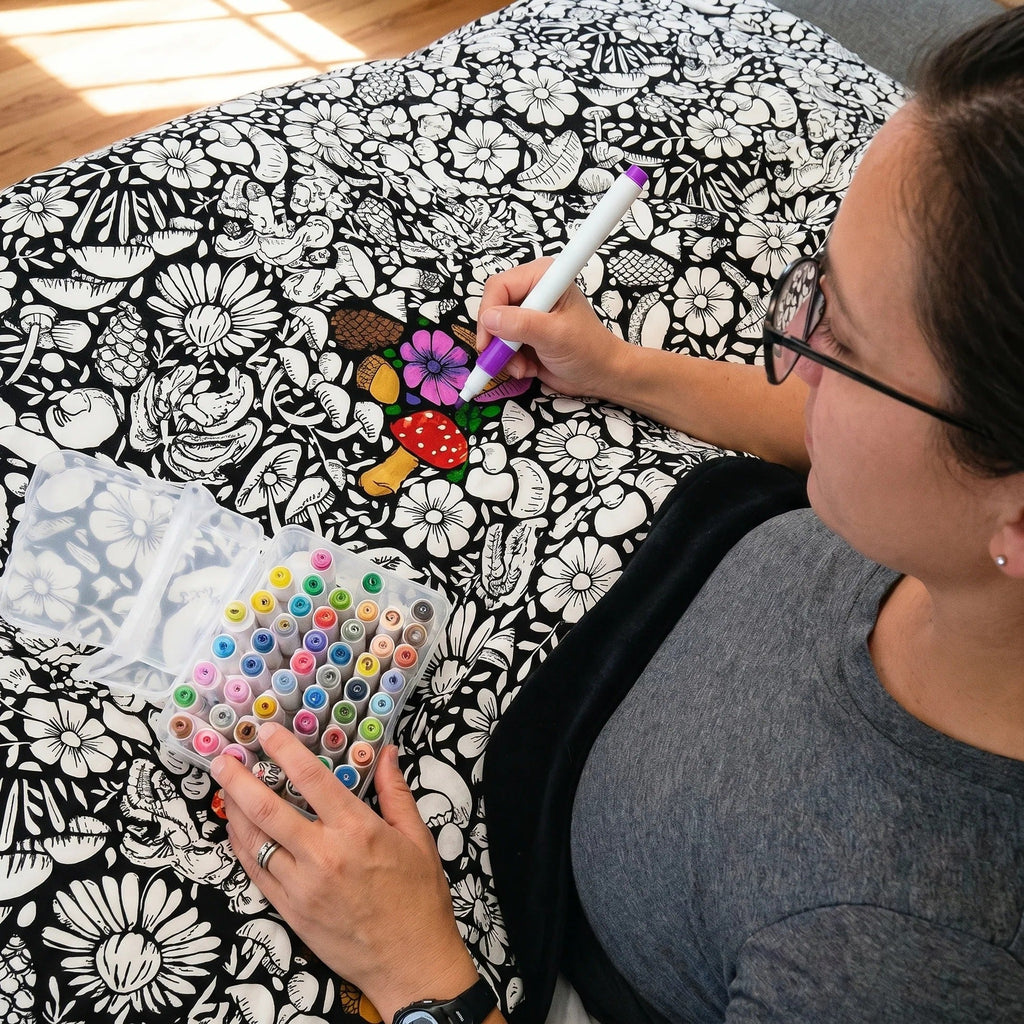 Colour-in blanket lifestyle