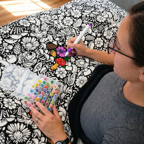 Colour-in blanket lifestyle